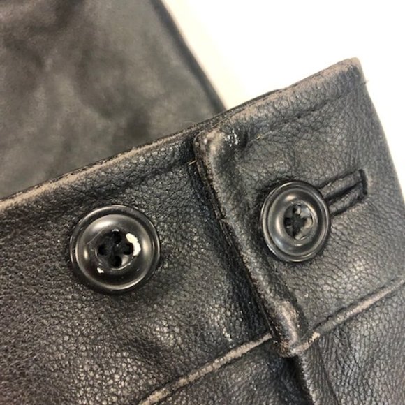 Black Gap Leather coat - Kids Large Size 10 - Picture 7 of 8